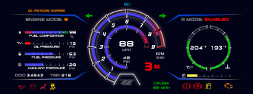 GT1R MoTeC C1212 Dash Kit für Original Tacho/ECU