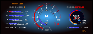 GT1R MoTeC C1212 Dash Kit für Original Tacho/ECU